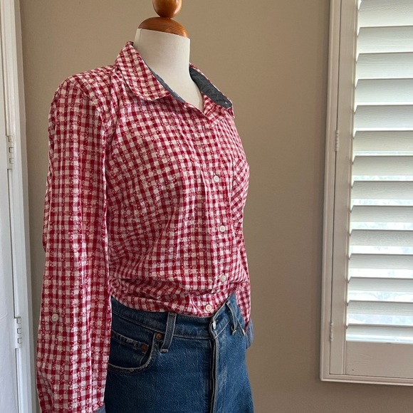 Tommy Hilfiger 100% Cotton Gingham Roll Tab Shirt - Picture 2 of 7